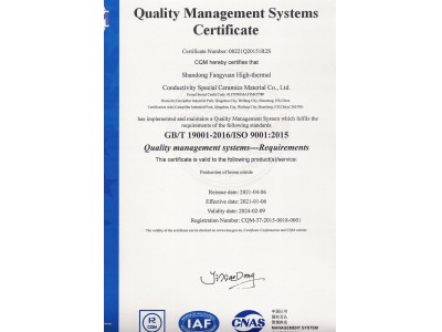 Quality Management System Certificate